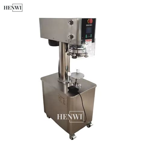 Henwi Semi Automatic Tin Soft Drink Cans Capping Sealing Machine Tin