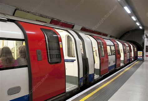underground train london uk stock image  science photo