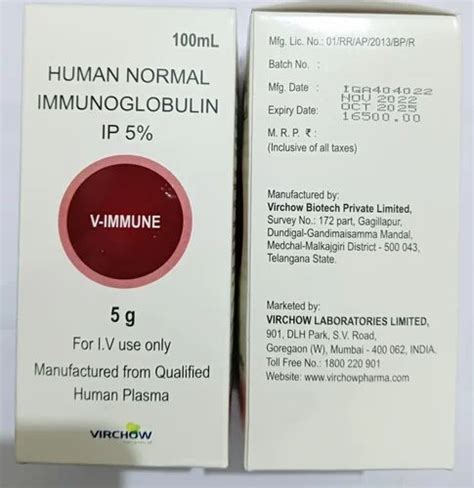 Plasma Immunoglobulin Products Human Normal Immunoglobulin