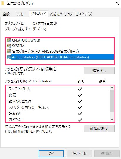 【windows Server 2019】 Ntfsアクセス権と動作確認 Hirota Noの技術ブログ〜 Its All Over