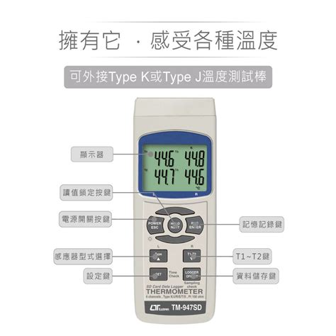 路昌 Lutron Tm 947sd 記憶式四視窗溫度計 支援sd記憶卡 聯騰and堃喬oget 專業電子線上購物