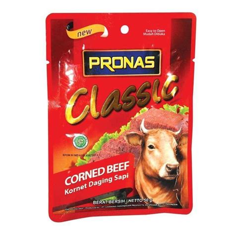 Jual PRONAS Classic Corned Beef Kornet Daging Sapi Original 50 Gr