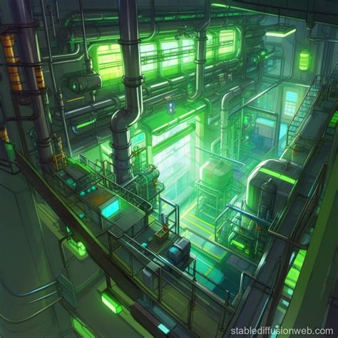 a sci fi chemical factory environment concept art Prompts | Stable ...