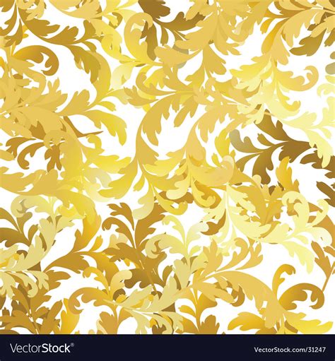 Gold floral pattern Royalty Free Vector Image - VectorStock