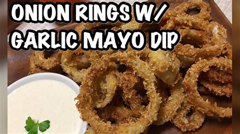 ONION RINGS WITH GARLIC MAYO DIP JOYANNES CRAVINGS YouTube