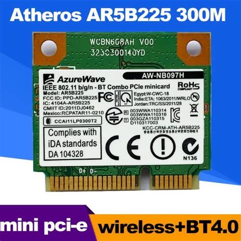 AR5B225 - Carte Sans Fil Pour Atheros Ar5b225 300mbp Mini Pci-e Wifi ...