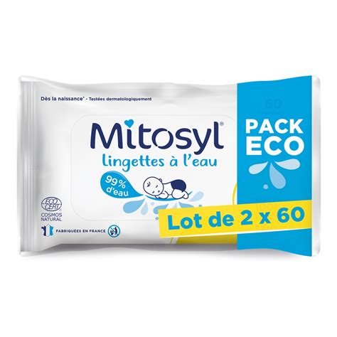 Lot de 2 sachets de 60 lingettes à l eau Pharmazon