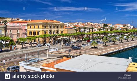 Promenade and harbor in Carloforte, Sardinia, Italy Stock Photo Sardinia Italy, Naples Italy ...