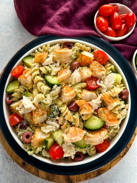 Seafood Pasta Salad With Shrimp And Crab Simple Seafood Recipes