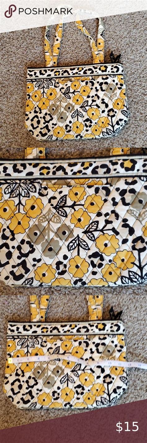 Vera Bradley Yellow And White Floral Print Purse Printed Purse