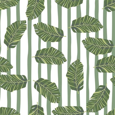 Premium Vector Abstract Exotic Plant Seamless Pattern Botanical