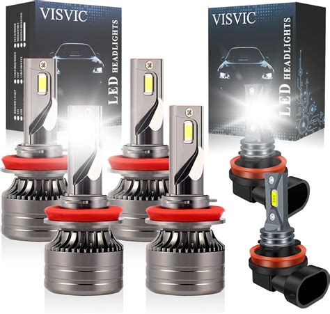 VISVIC Lot de 6 ampoules de phare à DEL 400 de luminosité H9 pour