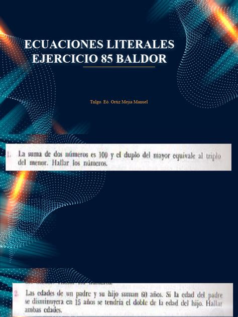 Ejercicios Propuestos De Ecuaciones Lineales Obtenidos De Baldor Pdf