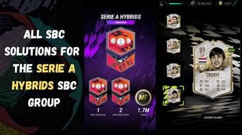 ALL SBC Solutions Serie A Hybrids SBC Group Madfut 22 YouTube