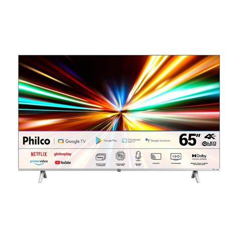 Smart TV Philco 65 Polegadas QLED 4K 4 HDMI 2 USB Dolby Vision E