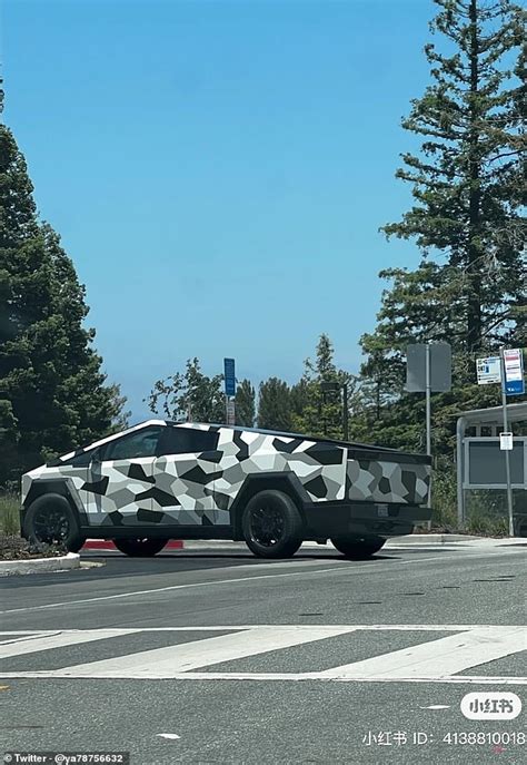 Camouflage Tesla Cybertruck Spotted In California Suggesting Launch Of