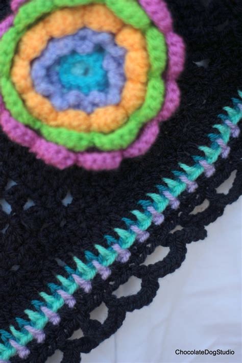 Floral Crochet Blanket Pattern Granny Square Flower Garden Etsy