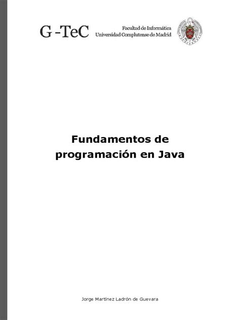 Fundamentos De Programcion En Java Pdf Java Lenguaje De Programación Programación