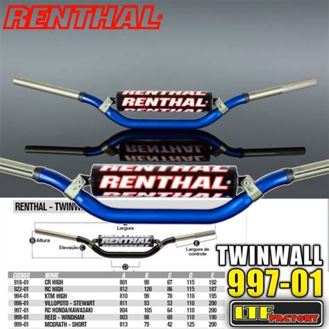 Jual RENTHAL TWINWALL 997 Handlebar Stang Stir Fatbar Universal