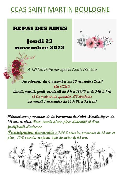 Repas Des A N S Du Ccas Ville De Saint Martin Boulogne