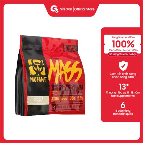 Sữa Tăng Cân Nạc Mutant Mass 5 Lbs 223 Kg Hỗ Trợ Tăng Cân Nhanh Cho Người Gầy Shopee