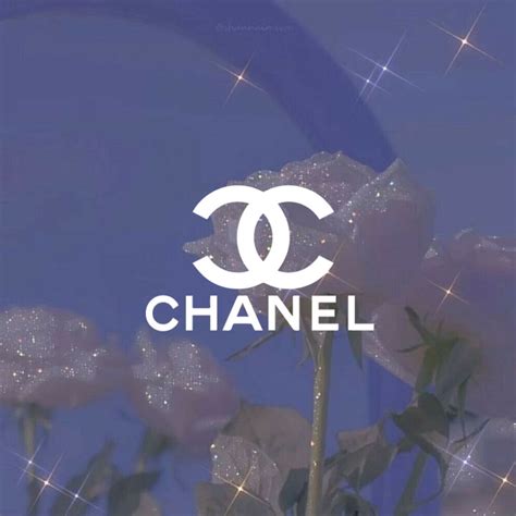 Aesthetic Blue Chanel Logo Locked Wallpaper Background Tile Lock