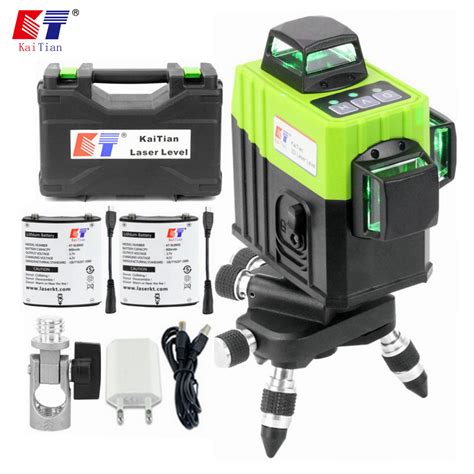 Kaitian Green Laser Level Self Leveling D Lines Tilt Function