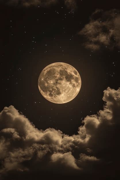 Effet De Style S Pia Avec La Phase De La Lune Dans Le Ciel Nocturne