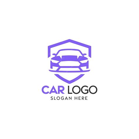 Premium Vector | Modern Car Logo Design With Shield Motif in Purple Hue