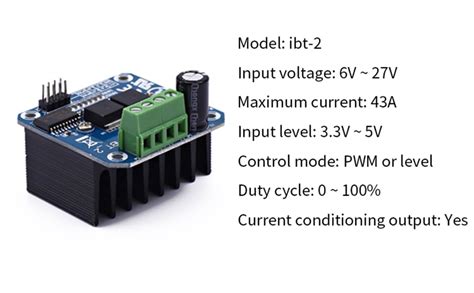 Songhe Bts7960 43a High Power Motor Driver Modulesmart Car Driver Module For