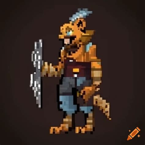 Tabaxi Thief With A Mohawk In 8 Bit Art Style On Craiyon