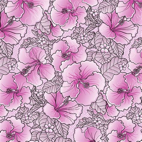 hibiscus seamless pattern marmarclipart