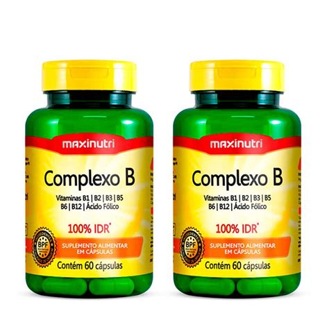 Kit Complexo B Idr Capsulas Maxinutri Submarino