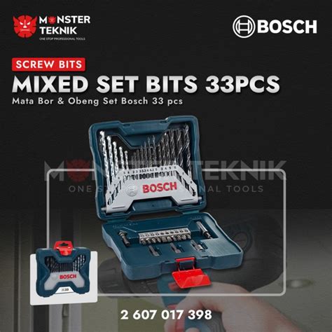 Jual Mata Bor Obeng Set Bosch 33 Pcs Besi Beton Kayu Xline 2 607 017