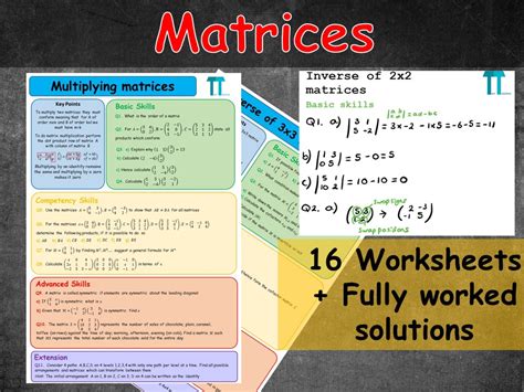 Matrices Further Maths A Level Teaching Resources