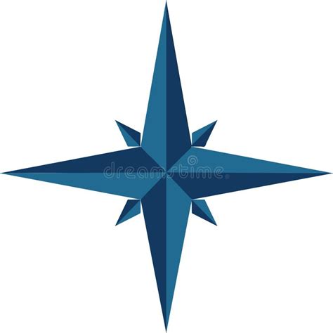 Blue Compass Rose In Vector Stock Vector Illustration Of Logos Logo