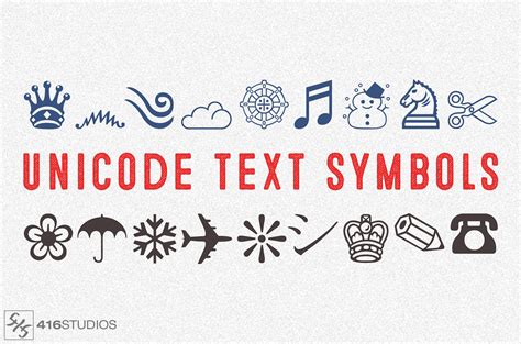 Unicode Text Symbols To Copy and Paste - 416 Studios