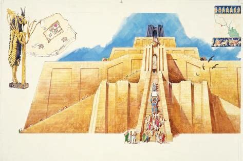 'Reconstruction of the Ziggurat at Ur' Giclee Print | Art.com | Giclee ...