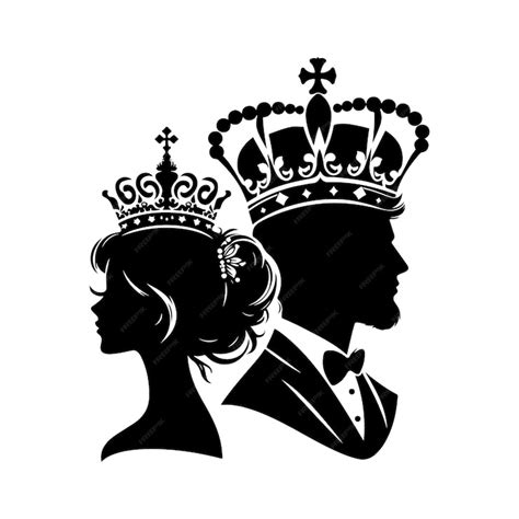 Premium Vector King And Queen Silhouette Vector Illustration