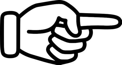 Index Finger Pointing - Black And White Finger Clipart - Full Size Clipart (#5626043) - PinClipart