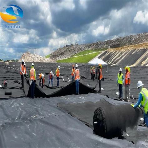 HDPE Geomembrane For Aquaculture Fish Farm Shrimp Pond Dam Landfill