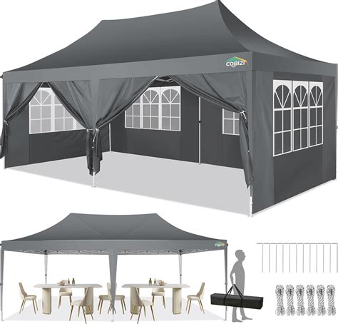 Amazon De COBIZI Pavillon 3x6m Faltpavillon 3x6 Wasserdicht Stabil