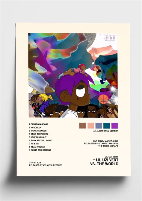 Lil Uzi Ver Liz Uzi Vert Vs The World Album Art Tracklist Poster The Indie Planet