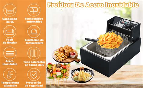 Mgkr Freidora De Aceite Freidora Electrica L Freidora Profesional De