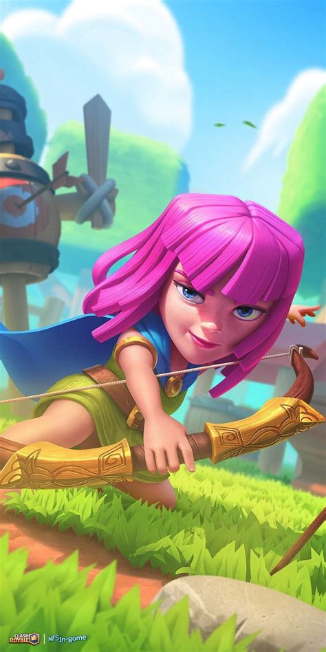 Clash Royale Super Archer Boot Camp Blossom Phone Wallpaper En 2023 Choque De Clanes