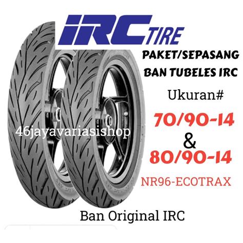 Jual Paket Ban Luar Tubles Irc Ecotrax Ring Ukuran