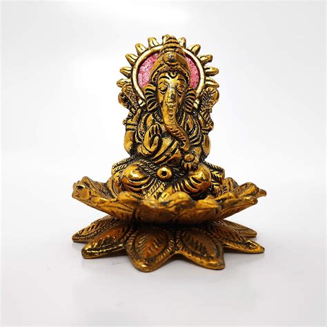 Buy Shiv Shakti Metals Metal Lord Ganesha Reading Ramayana Statue Hindu