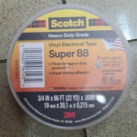 Jual 3m Scotch Super 88 Vinyl Tape Hitam Shopee Indonesia