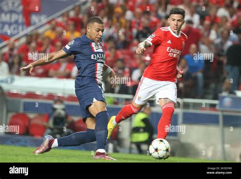 Kylian Mbapp Of Paris Saint Germain And Enzo Fernndez Of Benfica