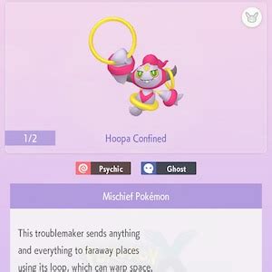 Pokemon Home Event Hoopa Iv Confined Unbound Mythical Home